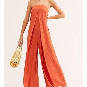 Free People Strapless Jumpsuit